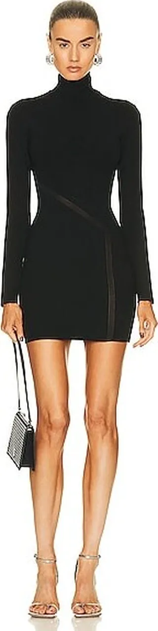 Zeynep Arcay Knit Mini Dress in Black