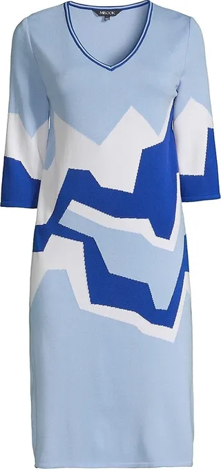 Landscape Knit Midi-Dress