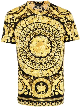 Barocco-print organic cotton T-shirt