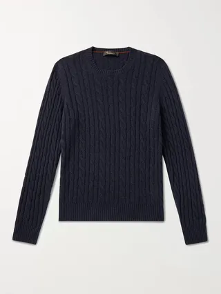 Cable-Knit Baby Cashmere Sweater