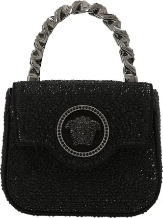Versace La Medusa Embellished Mini Tote Bag
