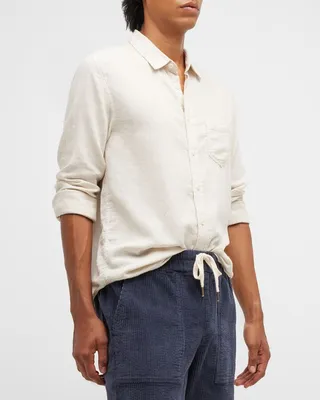 Men's Wyatt Solid Woven Sport Shirt