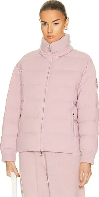 Moncler Cayeux Cashmere Jacket in Blush