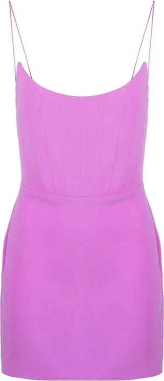 Caine scoop-neck corset minidress