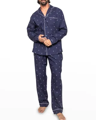 Men's Anchor Cotton Pajama Set