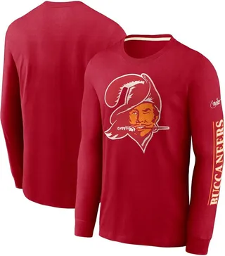 Men's Nike Red Tampa Bay Buccaneers Fashion Tri-Blend Long Sleeve T-shirt