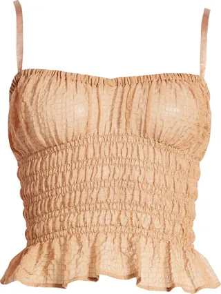 Shirred Sheer Camisole