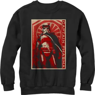 Men's Star Wars The Force Awakens Captain Phasma Poster Sweatshirt - Black - 2X Large