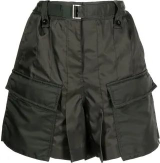 High-Waisted Cargo Shorts