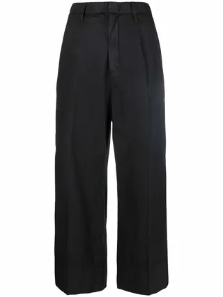 Straight-Leg Cotton Trousers