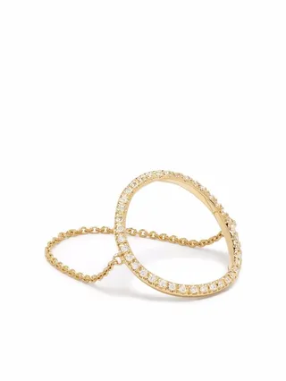 18kt yellow gold Big Circle diamond ring