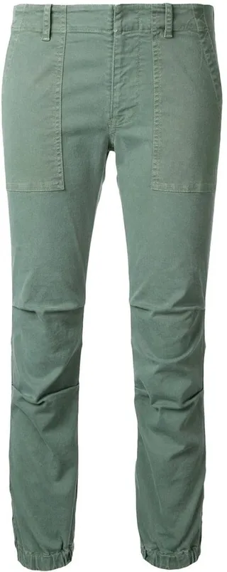 Elasticated Hem Cropped Trousers