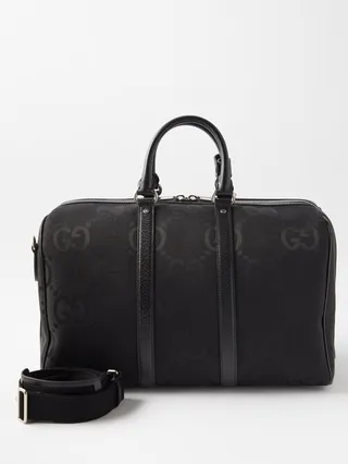 GG-jacquard Leather-trim Canvas Holdall