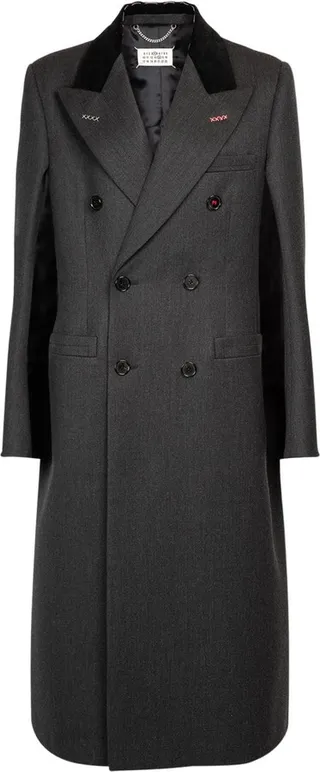 Cavalry cape wool midi coat