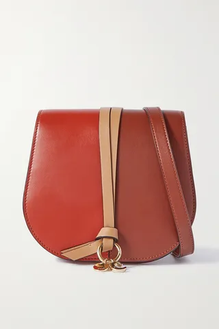 Chloé - Alphabet Color-block Leather Shoulder Bag - Brown