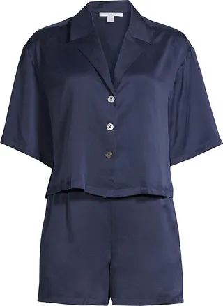 2-Piece Washable Silk Pajama Short Set