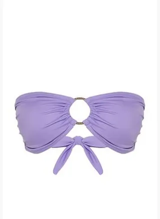 Lilac Strapless Accessory Bikini Top