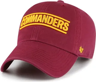 Men's '47 Brand Burgundy Washington Commanders Script Clean Up Adjustable Hat