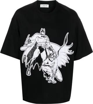 Batman-print short-sleeved T-shirt