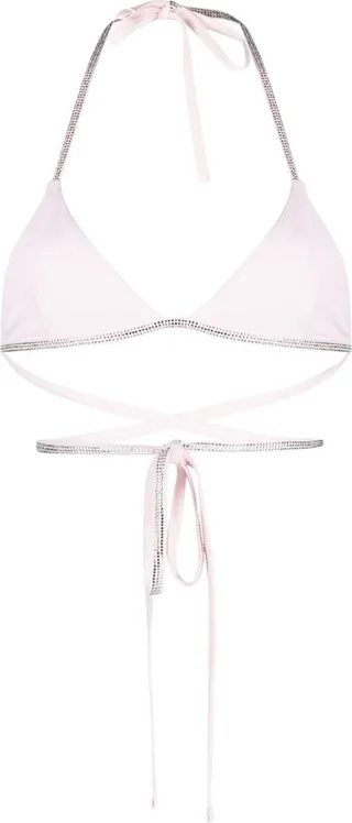 Rhinestone-Tape Bikini Top