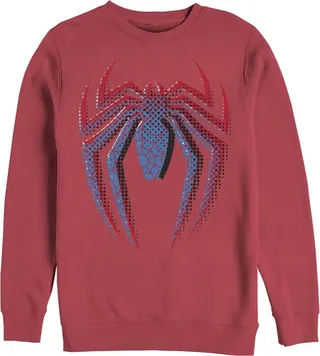 Men's Marvel Spider-Man Dot Logo Sweatshirt - Red - Medium