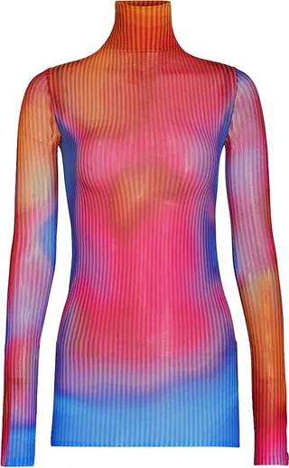 Rib-Knit Turtleneck Top
