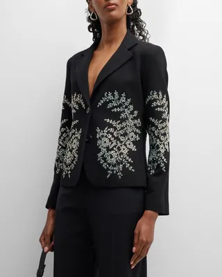 Paisley Florettes Embellished Short Jacket