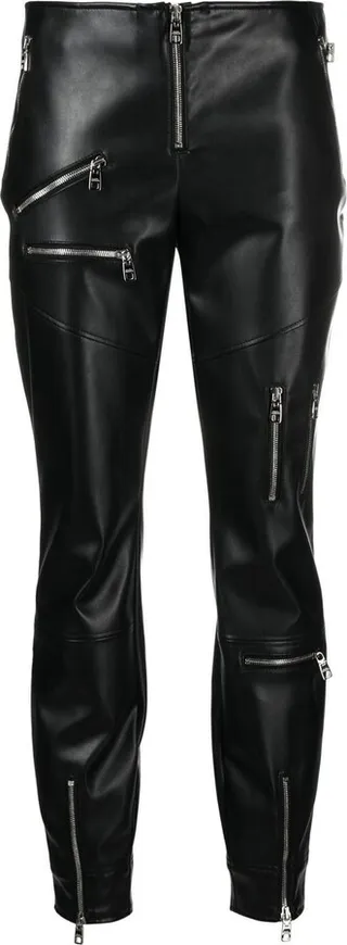 Panelled Faux-Leather Leggings