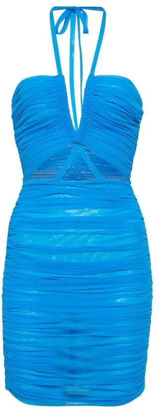 Cutout tulle minidress