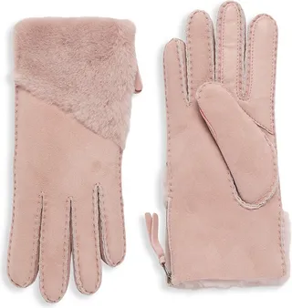 Shearling Zip Gloves