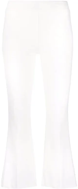 Cropped Flared-Leg Trousers