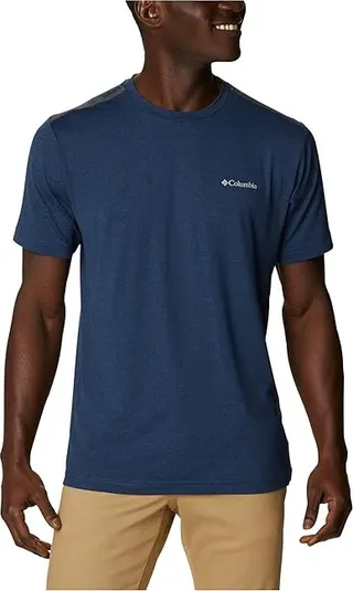 Columbia Tech Trail Crew Neck (Collegiate Navy 1) Men's Clothing