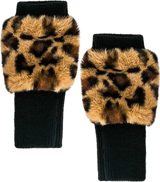 Faux Fur Scarf And Glove Set