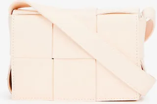 Womens Melon Washed Gold Cassette Mini Leather Cross-body bag
