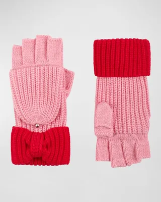 Bow Cuff Pop-Top Gloves