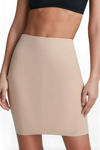 Commando Half Slip with Control Shorts HS05 (Beige) Women's Underwear