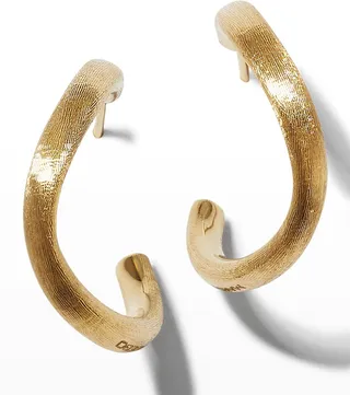Jaipur 18k Yellow Gold Link 3mm Hoop Earrings