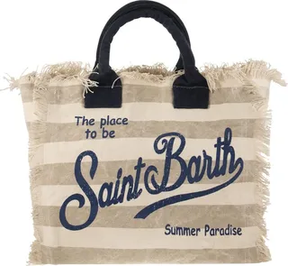 Vanity - Striped Canvas Shoulder Bag