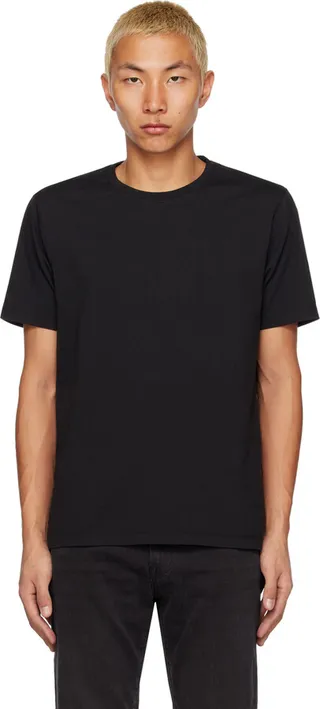 FRAME Black Embroidered T-Shirt