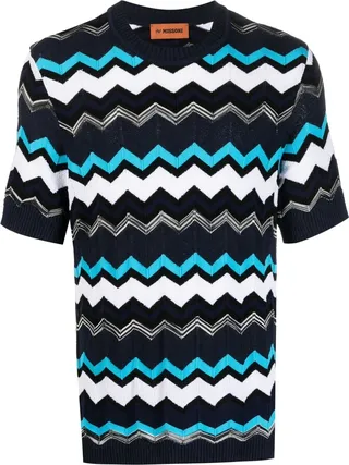 zigzag knitted T-shirt
