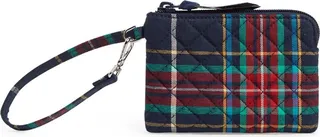 Vera Bradley Women's Recycled Cotton Clip & Zip Mini Pouch Tartan Plaid