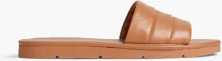 Olina quilted leather slides