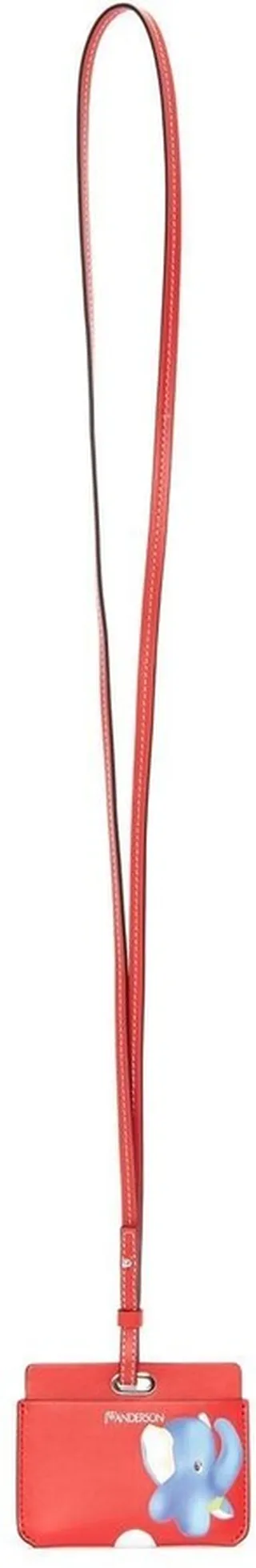 Elephant-Print Lanyard Cardholder