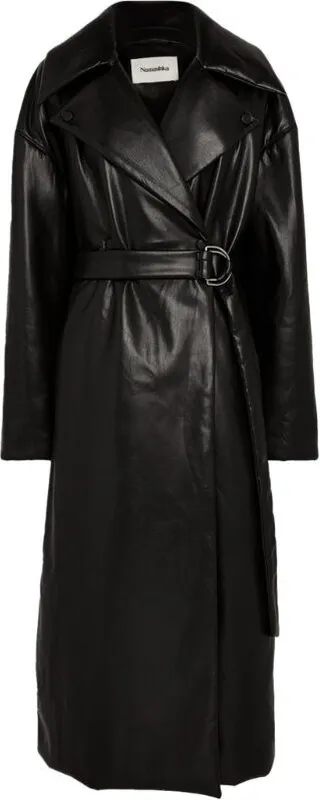 Nanushka Faux-Leather Liano Wrap-Around Coat