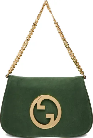 Gucci Green Interlocking G Blondie Shoulder Bag