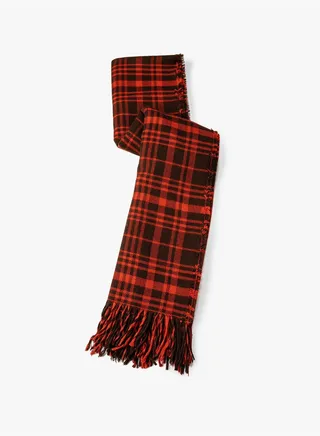Shawl Tasseled Plaid