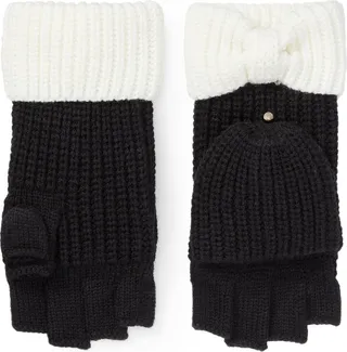 Bow Cuff Pop Top Mittens