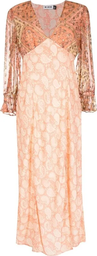 Aofie patchwork midi dress