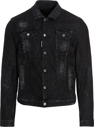 Dsquared2 Logo Printed Denim Jacket