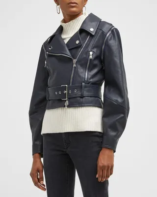 Jylan Leather Moto Jacket